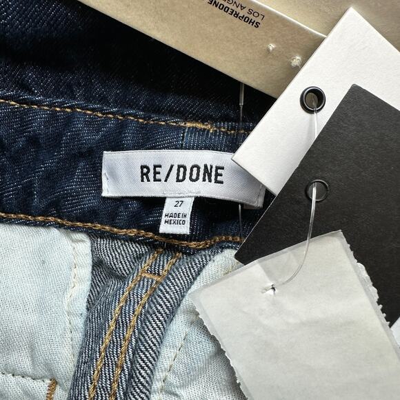 RE/DONE Corset Denim Mini Skirt Indigo SIZE 27 Jean Western Designer $285 NEW - Picture 10 of 12